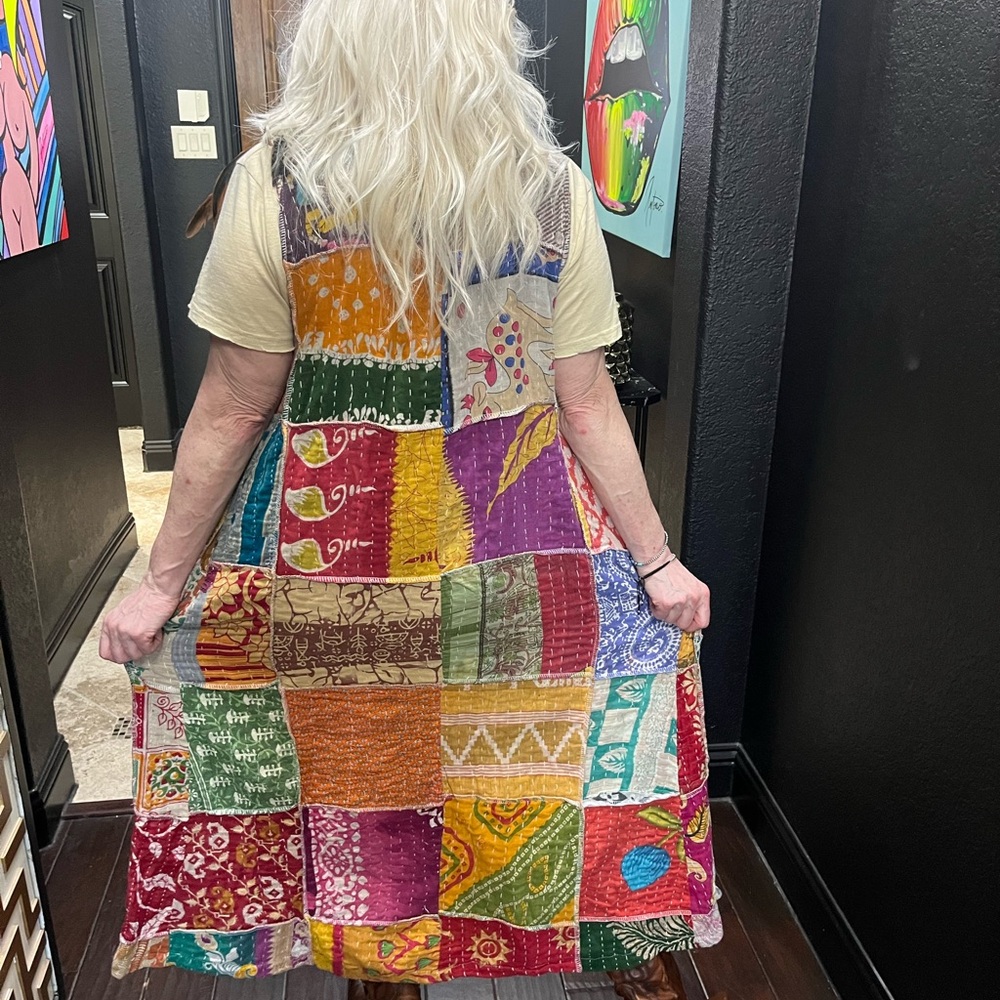 Kantha patchwork vest